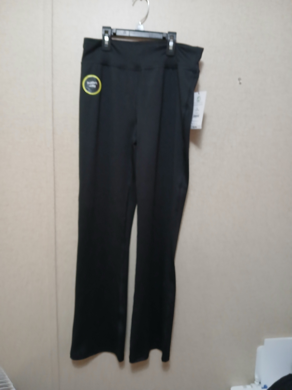 Black Flare Leg Active Pants